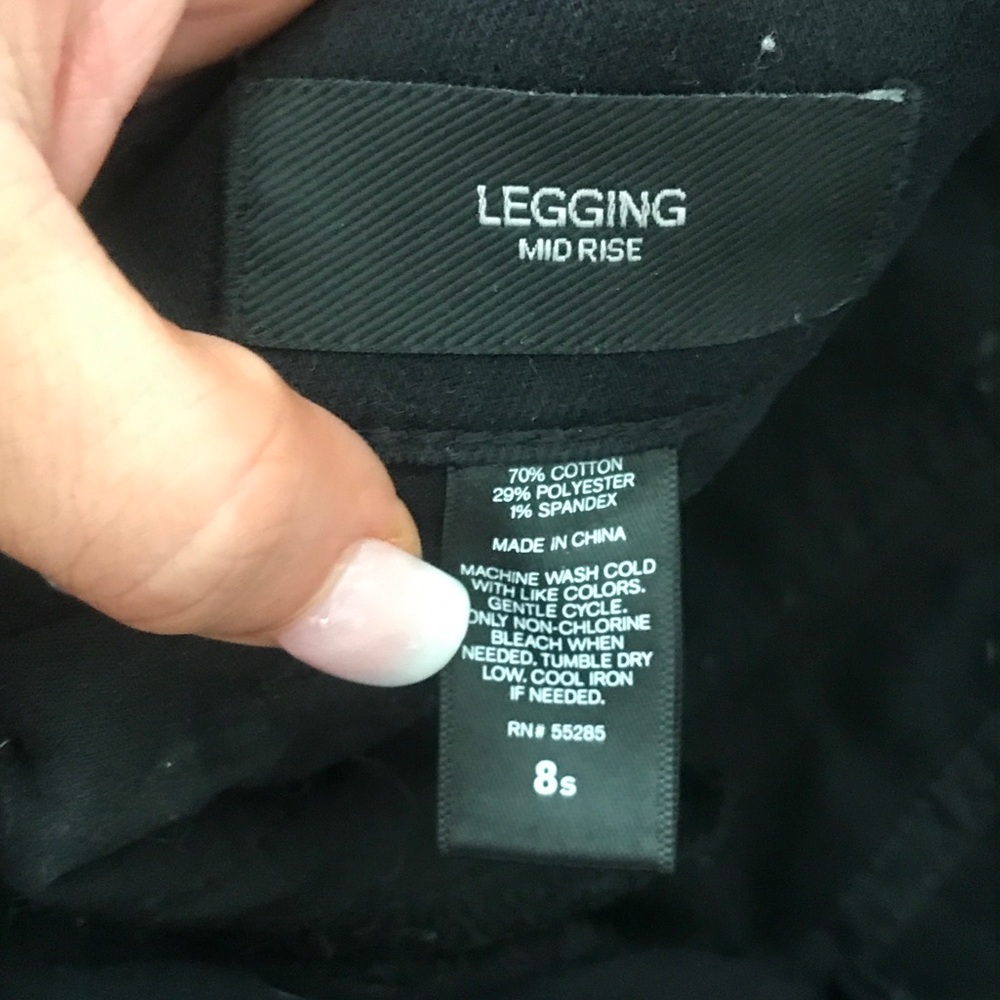 Express Black Mid Rise Jean Leggings - Picture 8 of 8